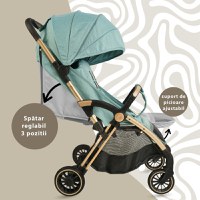 Carucior Sport AppeKids – Upp – Ultracompact, Pliere automata, De la nastere la 22kg - River Green - 3