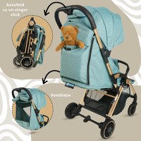 Carucior Sport AppeKids – Upp – Ultracompact, Pliere automata, De la nastere la 22kg - River Green - 4