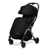 Carucior sport, Lionelo, Julie One, De la nastere, Greutate redusa, Cu accesorii, Cadru din aluminiu, 0-22 kg, Conform cu standardele europene de securitate EN1888-1 si EN1888-2, Negru/Auriu - 5