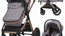 Carucior Transformabil 3 in 1 Coccolle Melora Moonlit Grey