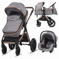Carucior Transformabil 3 in 1 Coccolle Melora Moonlit Grey - 1