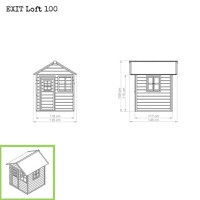 Casuta din Lemn Loft EXIT Toys 100 - 5