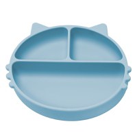 Farfurie compartimentata din silicon cu ventuza, AppeKids - Kitty - Aqua Blue - 5