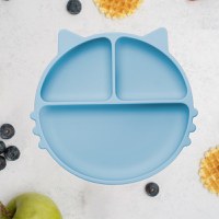 Farfurie compartimentata din silicon cu ventuza, AppeKids - Kitty - Aqua Blue - 1