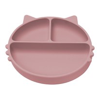 Farfurie compartimentata din silicon cu ventuza, AppeKids - Kitty - Old Rose - 6