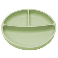 Farfurie compartimentata din silicon cu ventuza, AppeKids - Raw Green - 5
