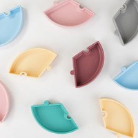 Farfurie Puzzle Minikoioi 100% Premium Silicone Bubble Beige/Powder Grey - 5