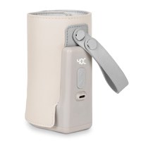 Incalzitor biberoane, Lionelo, ThermUp Go Plus, Portabil, Cu aspect elegant, Temperatura constanta pana la 24 h, Incarcare USB, Bej - 2