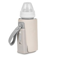 Incalzitor biberoane, Lionelo, ThermUp Go Plus, Portabil, Cu aspect elegant, Temperatura constanta pana la 24 h, Incarcare USB, Bej - 6