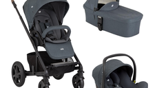 Joie - Carucior pentru copii multifunctional 3 in 1 Chrome Dlx Moonlight (Carucior Chrome DLX + Landou Moonlight + Scoica i-Snug Moonlight)
