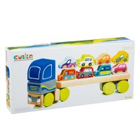 Jucarie din Lemn Cubika Camion pentru Masini - 1