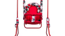 Leagan pentru Copii pentru Interior si Exterior Top Kids cu Spatar Reglabil - Red Dots