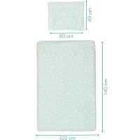 Lenjerie de pat din Jerse 2 piese Star mint Fillikid - 4