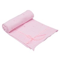 Paturica Botez Eko 100% Bumbac 80x70 cm Roz - 1