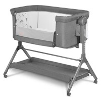Patut co-sleeper, Lionelo, Leonie, Plus, Pliabil, Cu sistem de leganare, Cu setare unghiulara, Reglabil in 6 pozitii pe inaltime, Conform cu standardele europeane de securitate EN1130 si EN16890, Gri - 3