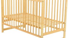 Patut din Lemn BabyNeeds Ola 120x60 cm - Natur