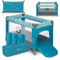 Patut Pliant Lionelo cu un Nivel Stefi 120x60 cm Turquoise - 1