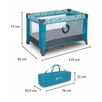 Patut Pliant Lionelo cu un Nivel Stefi 120x60 cm Turquoise - 3