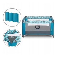 Patut Pliant Lionelo cu un Nivel Stefi 120x60 cm Turquoise - 5