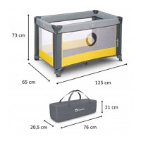 Patut Pliant Lionelo cu un Nivel Stefi 120x60 cm Yellow Lemon - 3