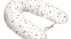 Perna pentru gravide si alaptare, husa detasabila din bumbac 100% si umplutura antialergica BabySoft, Comori din natura, Amy