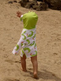 Poncho Baie UPF50 +, Zoocchini, 0-12 Luni, Alligator - 3