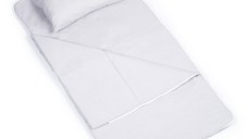 Sac de dormit de bumbac cu perna si fermoar 140x75 cm Nativo Dreams Gri