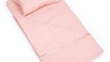 Sac de dormit de bumbac cu perna si fermoar 140x75 cm Nativo Dreams Piersica