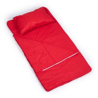 Sac de dormit de bumbac cu perna si fermoar 140x75 cm Nativo Dreams Rosu - 1