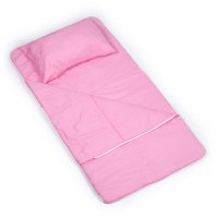 Sac de dormit de bumbac cu perna si fermoar 140x75 cm Nativo Dreams Roz - 1