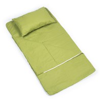 Sac de dormit de bumbac cu perna si fermoar 140x75 cm Nativo Dreams Verde - 1