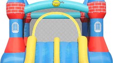 Saltea Gonflabila Happy Hop Castel cu Tobogan Dublu