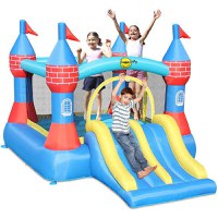 Saltea Gonflabila Happy Hop Castel cu Tobogan Dublu - 2