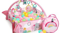 Salteluta de Activitati Bright Starts 5 in 1 Gym & Ball Pit Rainbow Tropics