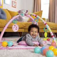 Salteluta de Activitati Bright Starts 5 in 1 Gym & Ball Pit Rainbow Tropics - 4