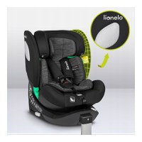 Scaun auto, Lionelo, i-Size Braam, 0-36 Kg, 40-150 cm, Cu isofix si picior de fixare, Protectie laterala, Rotire 360 grade, Ajustare spatar in 5 pozitii, Tetiera reglabila in 14 trepte, Conform cu standardul european de securitate R129, Negru - 4