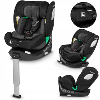 Scaun auto, Lionelo, i-Size Braam, 0-36 Kg, 40-150 cm, Cu isofix si picior de fixare, Protectie laterala, Rotire 360 grade, Ajustare spatar in 5 pozitii, Tetiera reglabila in 14 trepte, Conform cu standardul european de securitate R129, Negru - 2