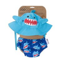 Set Chilotel de Baie si Palarie Zoocchini Shark UPF50 1-2 ani - 1