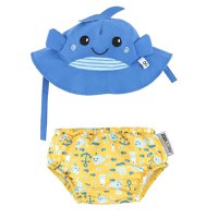 Set Chilotel de Baie si Palarie Zoocchini Whale UPF50 1-2 ani - 2