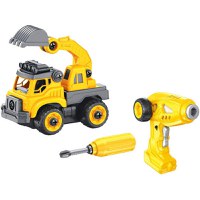 Set Constructie Buki France Camion Autobasculanta si Excavator cu Radiocomanda - 1