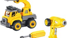 Set Constructie Buki France Camion Autobasculanta si Excavator cu Radiocomanda