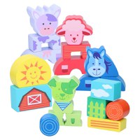 Set constructie din lemn Marionette animale domestice 20 piese - 1