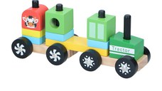 Set constructie din lemn Marionette Tractor 11 piese