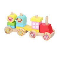 Set constructie din lemn Marionette Tren 11 piese - 1