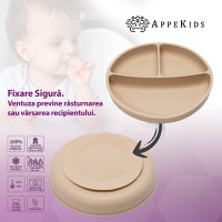 Set Diversificare, AppeKids, 100% Silicon, Classic - Bubble Beige - 3
