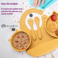 Set Diversificare, AppeKids, 100% Silicon, Kitty - Honey - 5