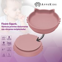 Set Diversificare, AppeKids, 100% Silicon, Kitty - Old Rose - 4
