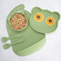 Set Diversificare, AppeKids, 100% Silicon, Panda - Raw Green - 1