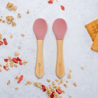 Set Lingurite din bambus, AppeKids - Old Rose - 3