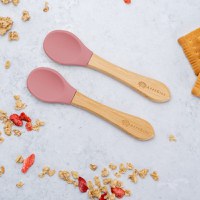 Set Lingurite din bambus, AppeKids - Old Rose - 1
